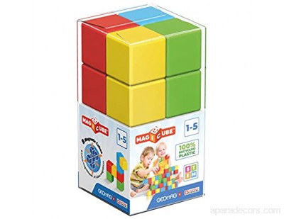 Geomag Jeux de Construction Magnétique pour Enfants Magicube - Jouets Éducatifs pour Garçons et Filles 100% Recyclé - 8 Cubes Magnétiques Collection Green multicolore