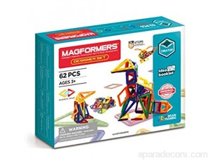 Magformers Designer Set - Jeu de Construction magnétique pour Enfant - Jeu éducatif constitué de Formes multicoleres aimantées - 62pcs - à partir de 3 Ans