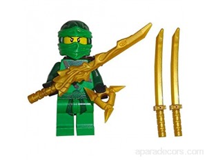 LEGO Ninjago Mini figurine de ninja verte Lloyd avec 5 armes et épée de dragon