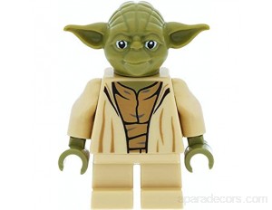 LEGO Star Wars Mini figurine Jedi Maître Yoda tête olive avec baguette et sabres laser