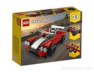 LEGO 31100 Creator La Voiture de Sport Jouet à Construire pour Les Enfants Qui Aiment Les modèles réduits de Voitures de Sport de Hot Rods et d’Avions