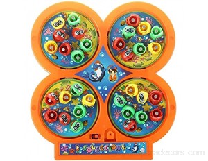 Hinleise Jeu de pêche électrique magnétique magnétique rotatif - Jouet éducatif pour enfants - Cadeau couleur aléatoire