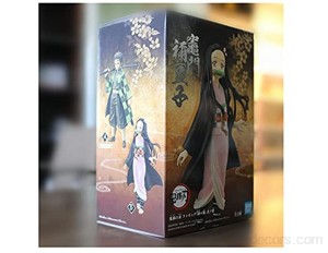 qingfeng Anime Demon Slayer Kimetsu no Yaiba Kamado Tanjirou/Nezuko Agatsuma Zenitsu Hashibira Inosuke Figurine jouet cadeau couleur : Nezuko avec boîte