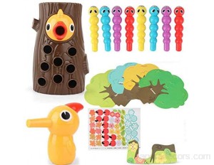 roosteruk Jouets éducatifs magnétiques pour garçons et filles de 2 à 3 à 4 ans - Jeu éducatif avec couleurs pour cognitive développement physique et émotionnel des capacités pour bébé