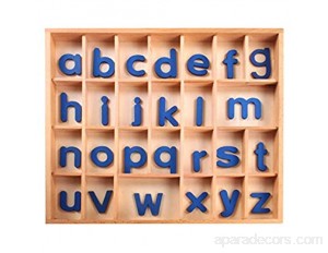 yummyfood123 Alphabet Amovible en Bois Montessori Alphabets Mobiles Boîte Lettres Les Enfants Pratiquent L'orthographe des Mots Se Préparent À Lire Et À Écrire