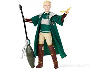 Harry Potter Poupée ​Quidditch Drago Malefoy de 27 cm avec Balai Nimbus 2001 et vif d’or à collectionner jouet enfant GDJ71