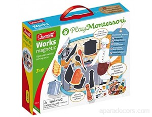 Quercetti-Quercetti-0623 Play Montessori Works Magnetic Jeu d'associations 0623