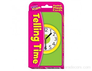TREND ENTERPRISES INC. T-23015 POCKET FLASH CARDS TELLING TIME 3 X 5 56 TWO-SIDED CARDS