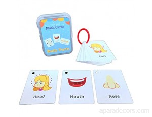 Une boîte de carte photo enfants apprentissage précoce carte flash cognitive bébé illumination jouet éducatif carte d'apprentissage - parties du corps