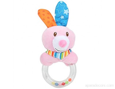Hochet à main pour tout-petit joli jouet en peluche doux et drôle non pour les bébés enfantsScarf Bunny Rattle