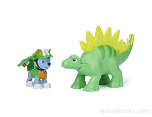 PAW PATROL Dino Rescue Ensemble de Figurines Rocky et Un Dinosaure pour Enfants à partir de 3 Ans