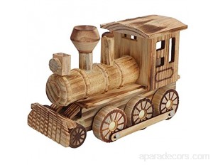 Mini Train À Vapeur En Bois Modèle Jouet Simulation Enfants Locomotive de Collection Jouets de Train Miniature Jouet Accueil Décoration Artisanat