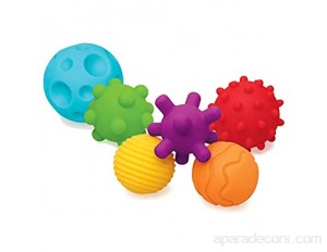 Infantino Balles Souples Sensorielles - 6 balles souples aux formes et tailles différentes pour le développement sensoriel - Pour les enfants à partir de 6 mois