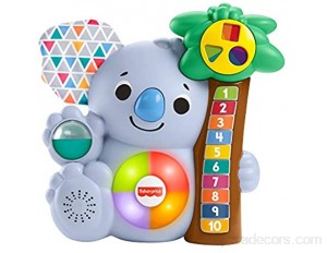 Fisher-Price Linkimals Nicolas le Koala jouet bébé interactif d'apprentissage sons et lumières version française 9 mois et plus GRG69