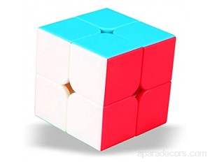 TOYESS Speed Cube 2x2 Stickerless Cube de Vitesse 2x2x2 Cube Magique pour Garcon & Fille Cadeau de Vacances sans Autocollant