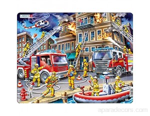 Larsen US21 Les Pompiers en Action Puzzle Cadre avec de 45 pièces