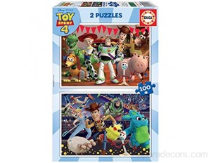Educa Pixar Toy Story 4. 2 Puzzles Enfant de 100 pièces. Ref. 18107 Varié 2 X 100 Piezas