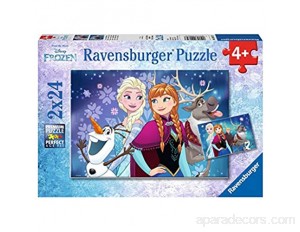 Ravensburger - 09074 - Puzzle Aurores boréales/Reine des Neiges - 2 x 24 pièces