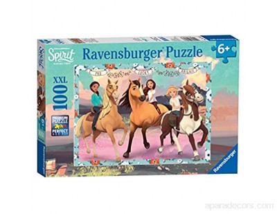 Ravensburger- Puzzle 100 pièces XXL Lucky et Ses amies Spirit Mustang Sauvage Enfant Néant