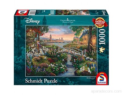 Schmidt Spiele Thomas Kinkade 59489 Puzzle 101 dalmatiens 1000 pièces Multicolore