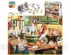Ucradle Puzzle 1000 pièces - Cats in The Kitchen Jigsaw Puzzle Adult Puzzle Jeu de Placement coloré Jeu d\'adresse pour Les Enfants de 14 Ans et Plus et Toute la Famille