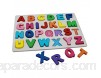 Afunti Puzzle en Bois ABC Alphabet Jouet Éducatif Apprentissage 26 Alphabets pour Enfants