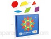 iLink Puzzle en Bois-Tangram-Jouets Montessori-Jouets éducatifs classiques-155 Formes géométriques et 24 Cartes de Conception pour Enfants adaptées aux Enfants de 3 4 5 6 7 Ans