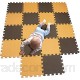 MQIAOHAM tapis de sol puzzle tapis mousse bebe jeu enfant aire de jeux pour puzzle multicolores enfants baby mat à ramper activite épais puzzle mat baby à ramper Orange Café 102106