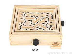 Jeu de labyrinthe en bois de labyrinthe jeu de labyrinthe de table de solitaire de table d'équilibre grands jeux de labyrinthe en bois avec deux billes en acier pour des enfants et des adultes