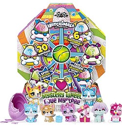 Hatchimals 6059963 CollEGGtibles Puppy Party Mystery Wheel with 20 Surprises to Open for Kids Aged 5 and Up Grey