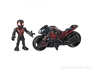 Marvel Spider-Man Playskool Super Hero Adventures – Moto de l'araignée Kid Arachnid et figurine 12 5 cm