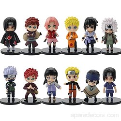 12 Pcs Figurine Pop Naruto Personnage Figurine Naruto Set de Petites Figurines en Forme de Personnages de Naruto